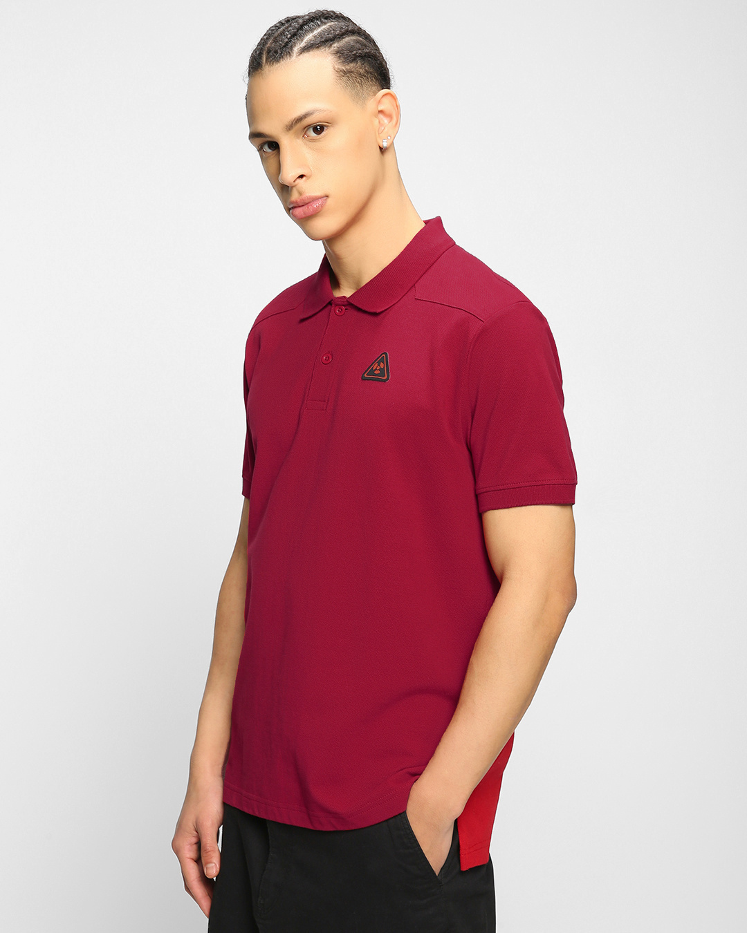 Shop Men's Red Polo T-shirt-Back