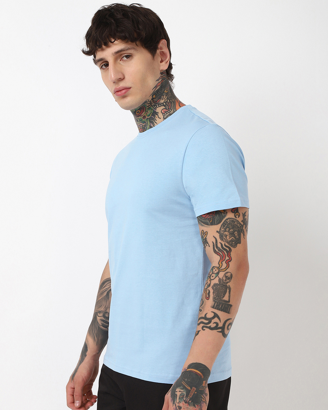 Shop Men's Sky Blue T-shirt-Back
