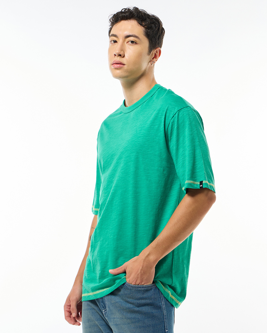 Shop Men's Slushy Green Oversized T-shirt-Back