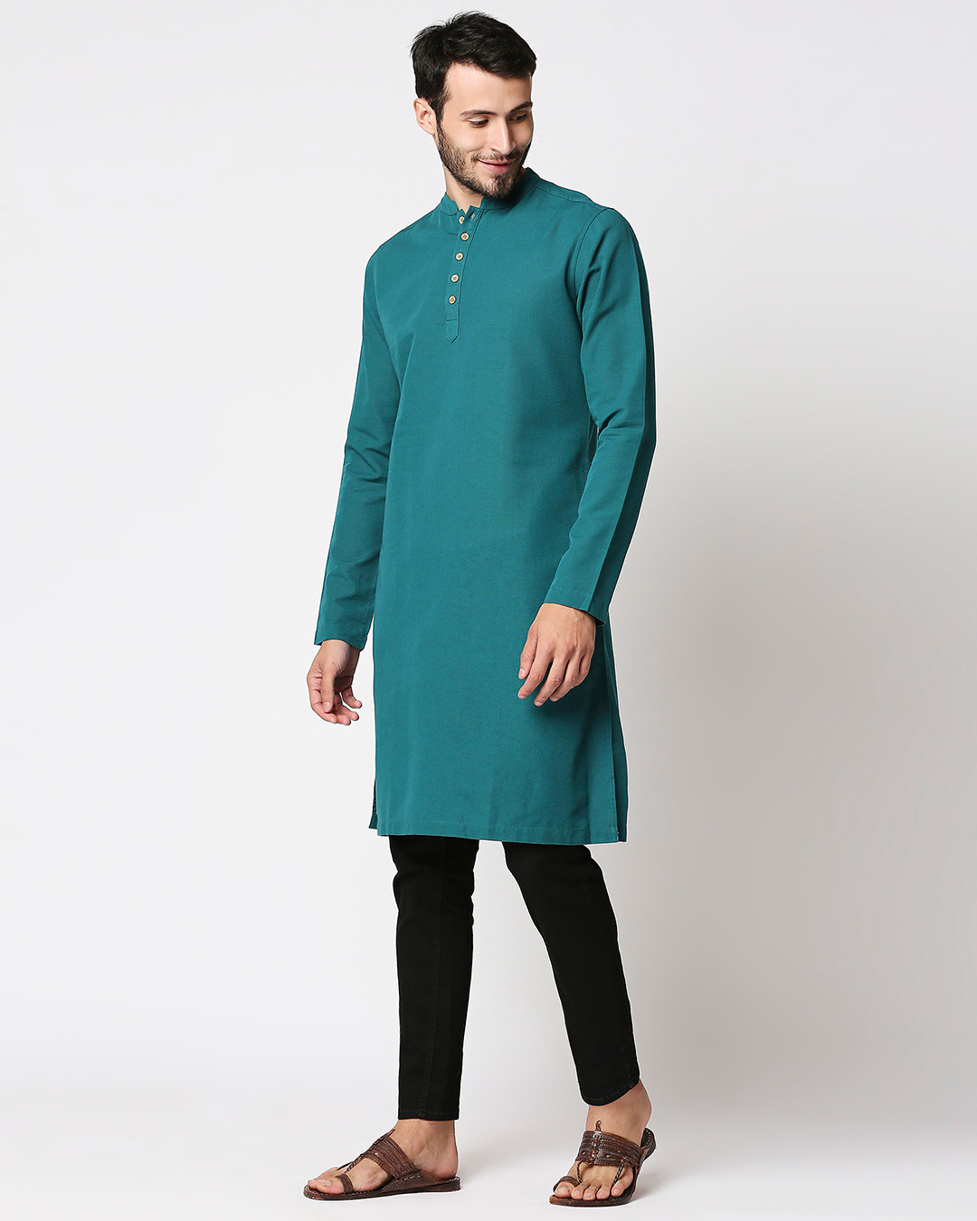 Shop Men's Relaxed Fit Long Kurta-Back