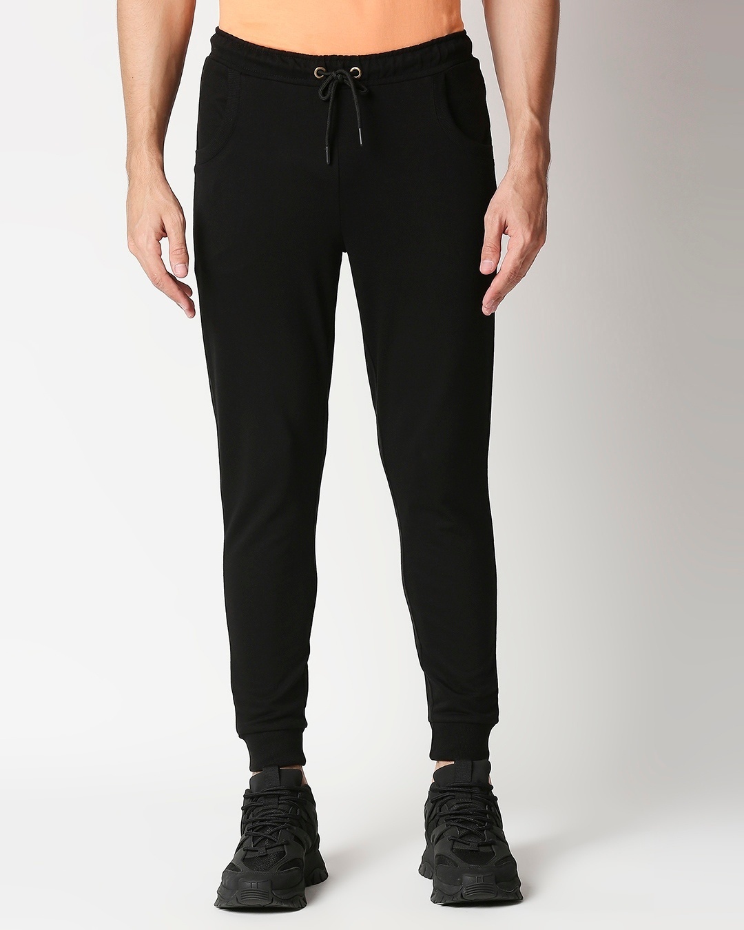 Shop Men's Black Joggers-Back