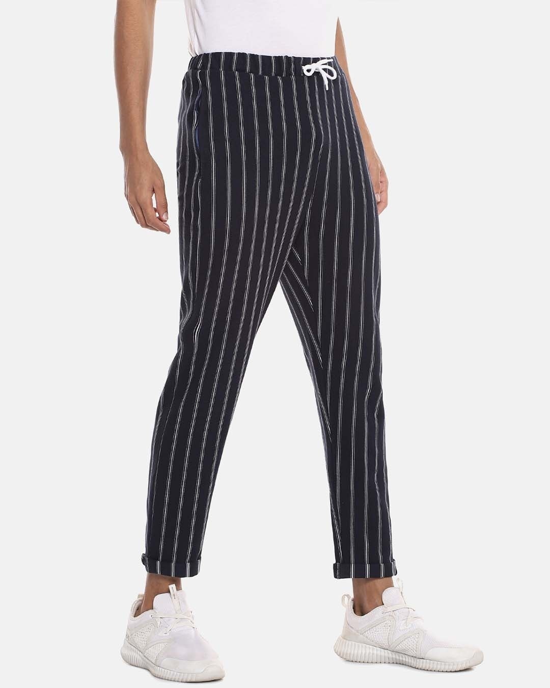 Shop Men's Striped Stylish Casual & Evening Track Pants-Back