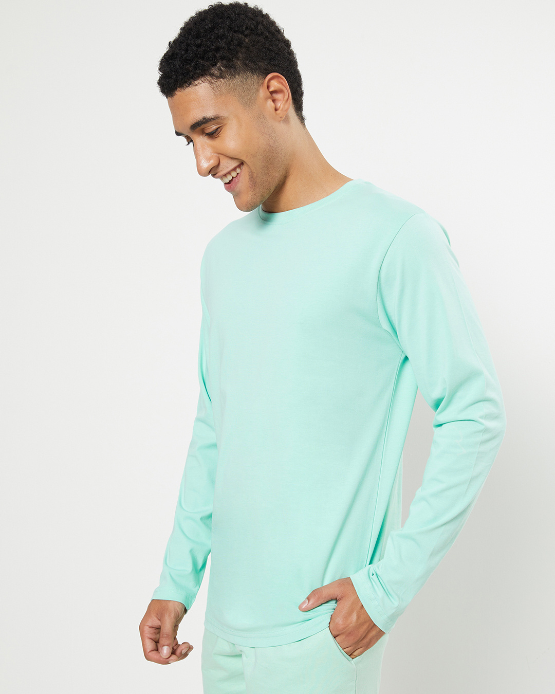 Shop Men's Sun-Kissed Green Full Sleeve T-shirt-Back