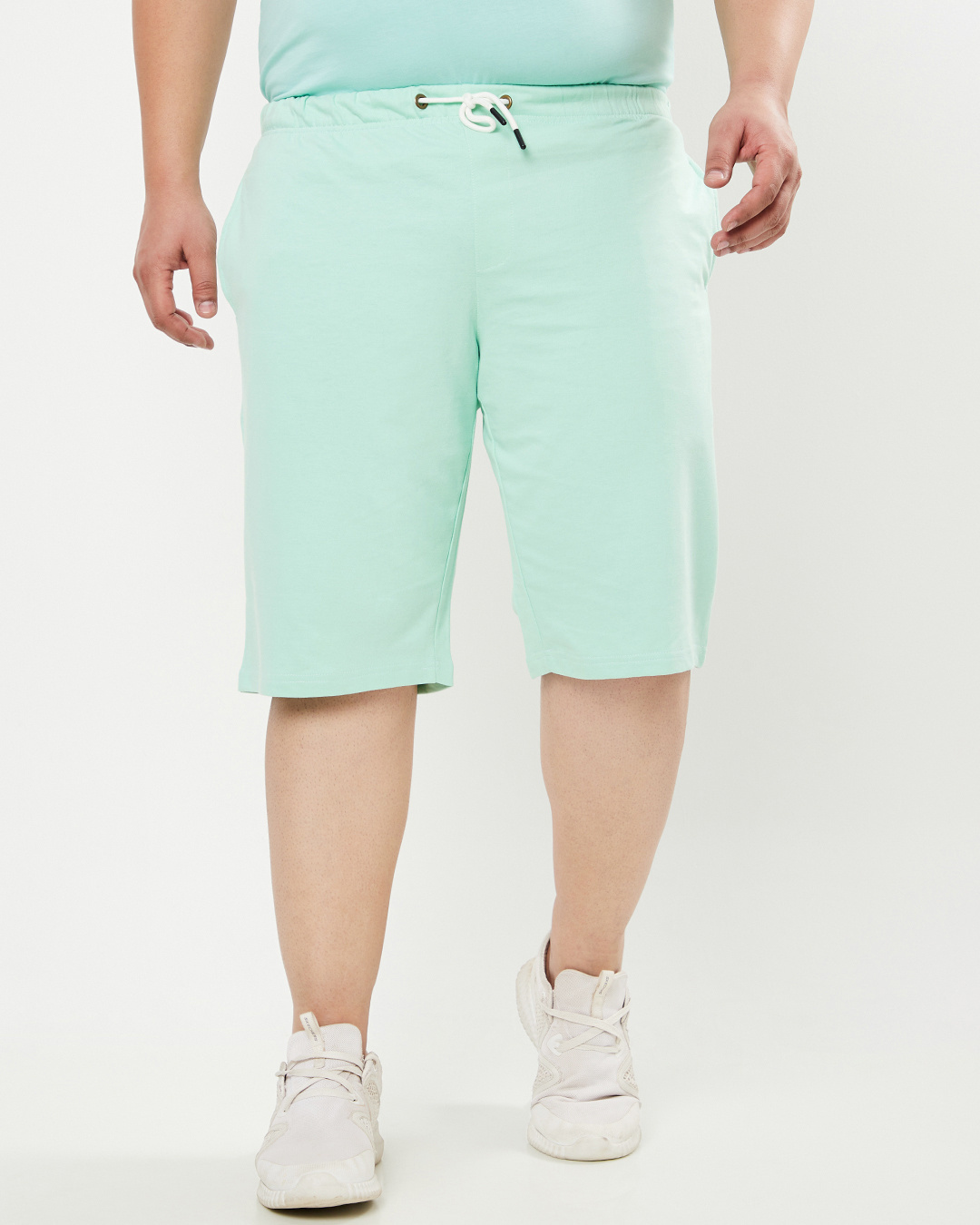 Shop Men's Sun-Kissed Green Plus Size Shorts-Back