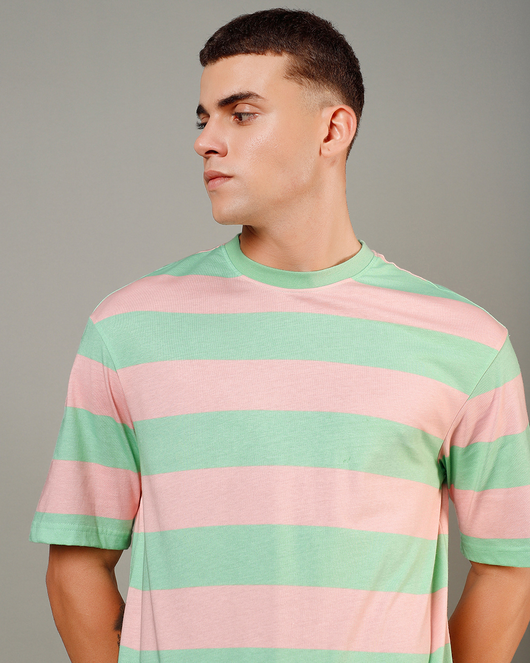 Buy Men's Sun-Kissed Green Vent Oversized Fit T-shirt Online at Bewakoof