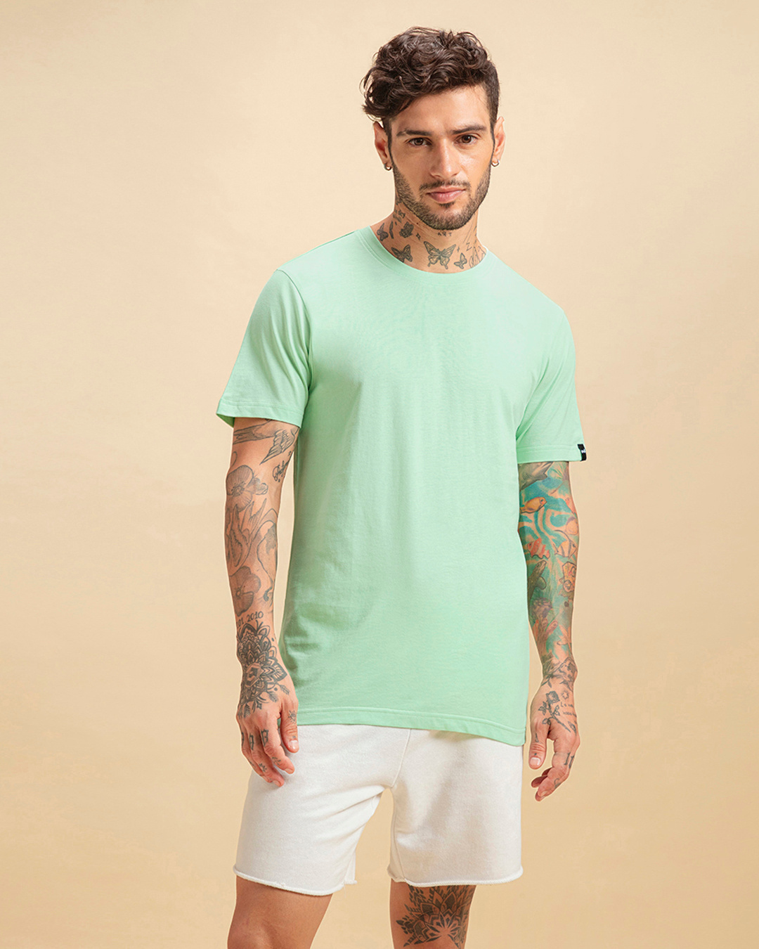 Shop Men's Sun-Kissed Green T-shirt-Back