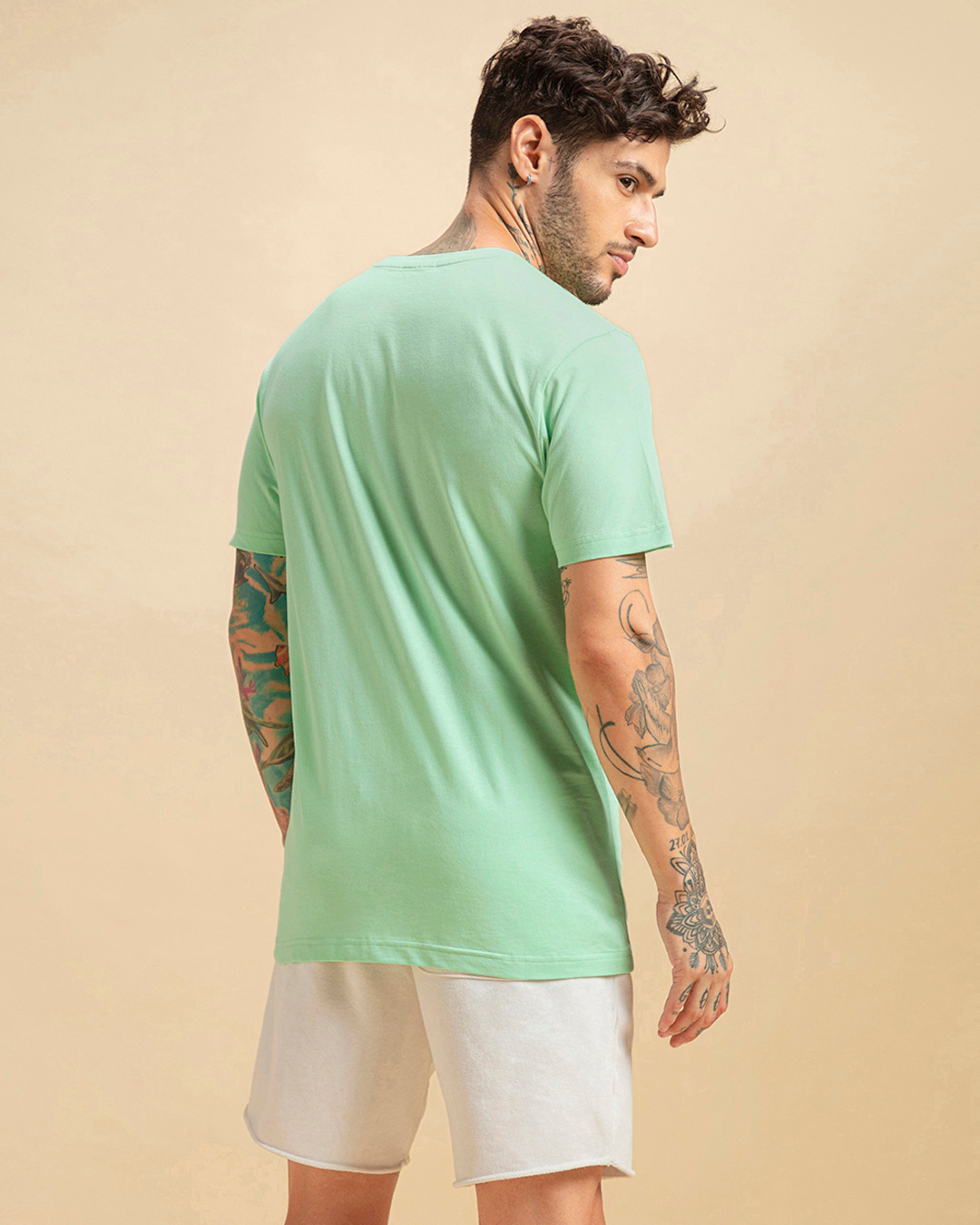 Buy Men's Sun-Kissed Green T-shirt Online at Bewakoof
