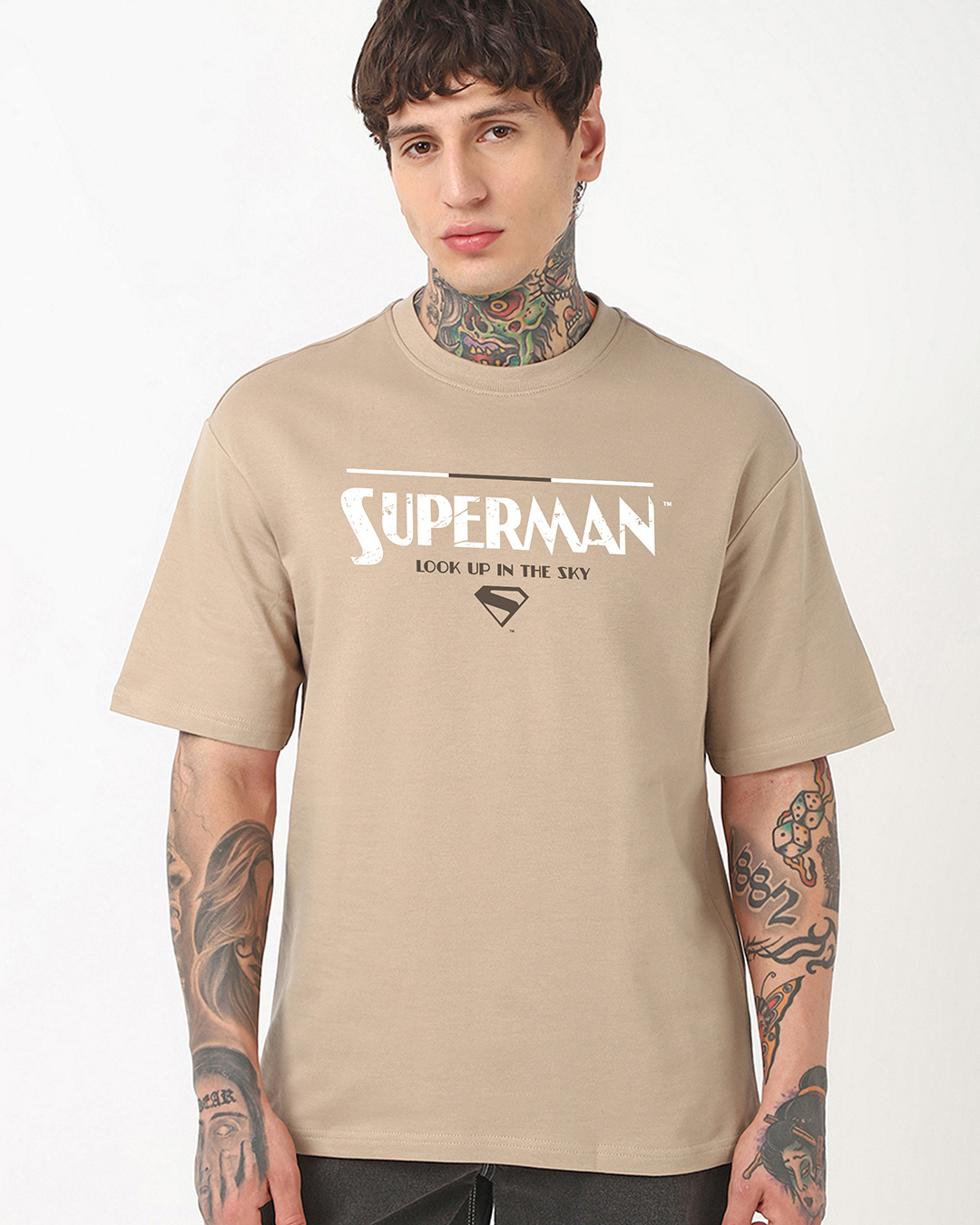 Shop Men's Taupe Brown Take Home Graphic Printed Oversized T-shirt-Back