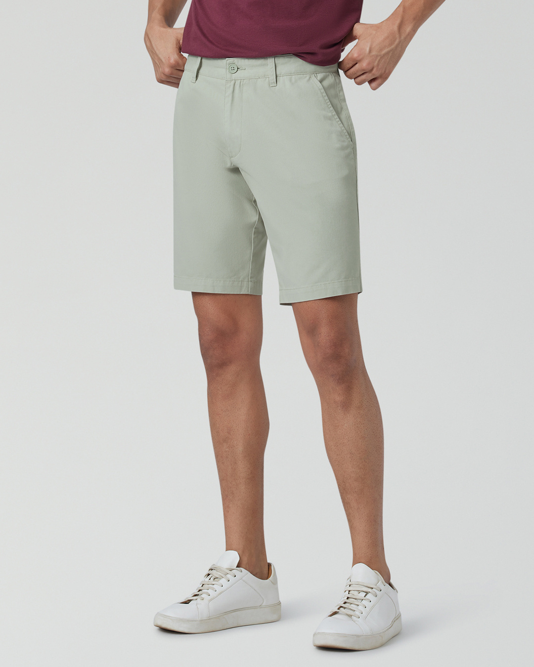 Shop Men's Tea Green Chino Shorts-Back