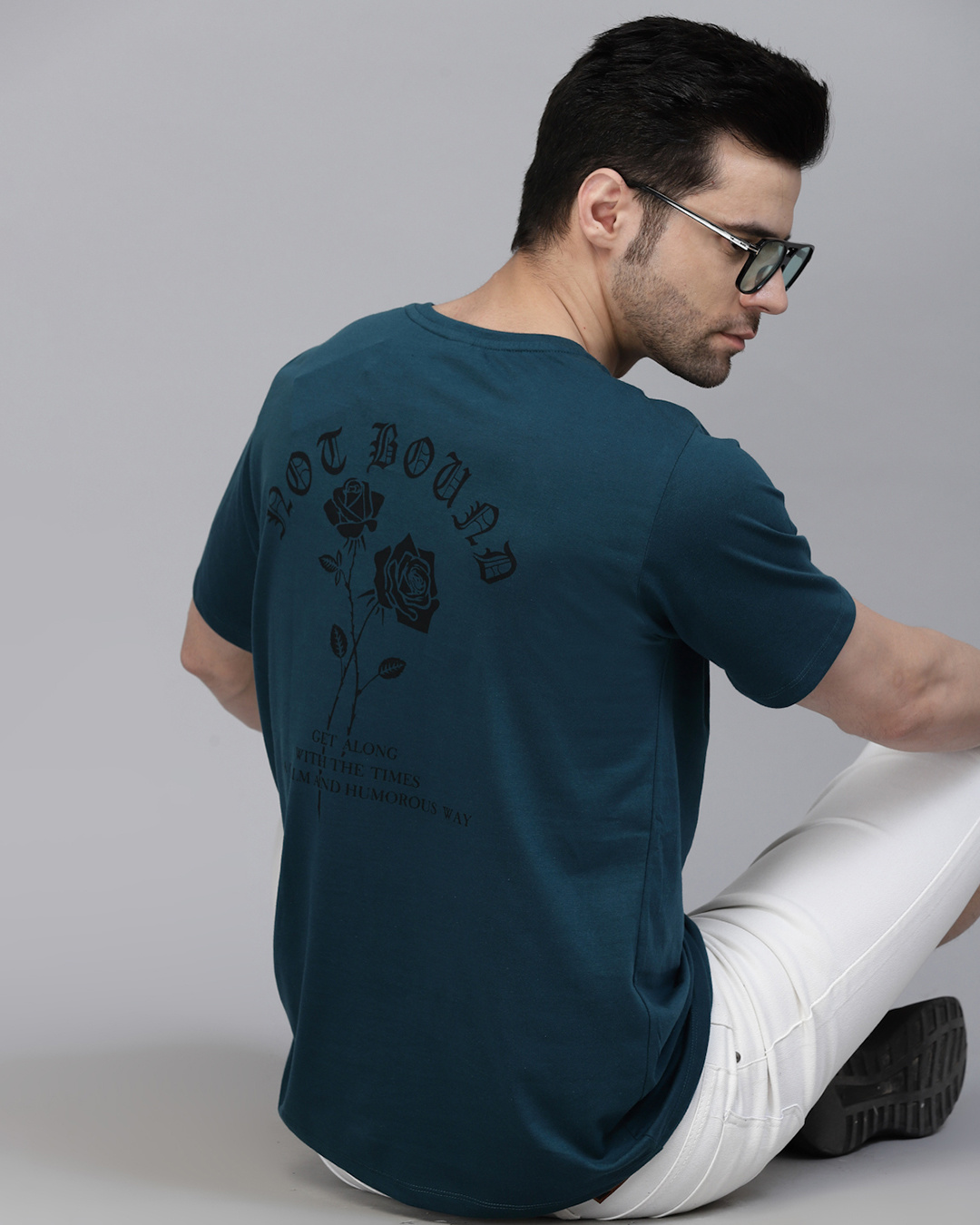 Buy Men's Teal Green Printed Tshirt Online at Bewakoof