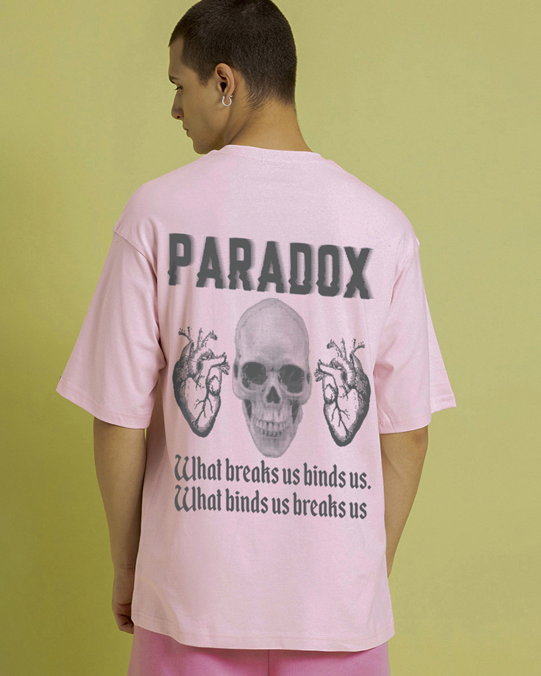 Paradox Rapper Tees Buy Men's Pink Paradox Graphic Printed Oversized T-shirt Online at Bewakoof