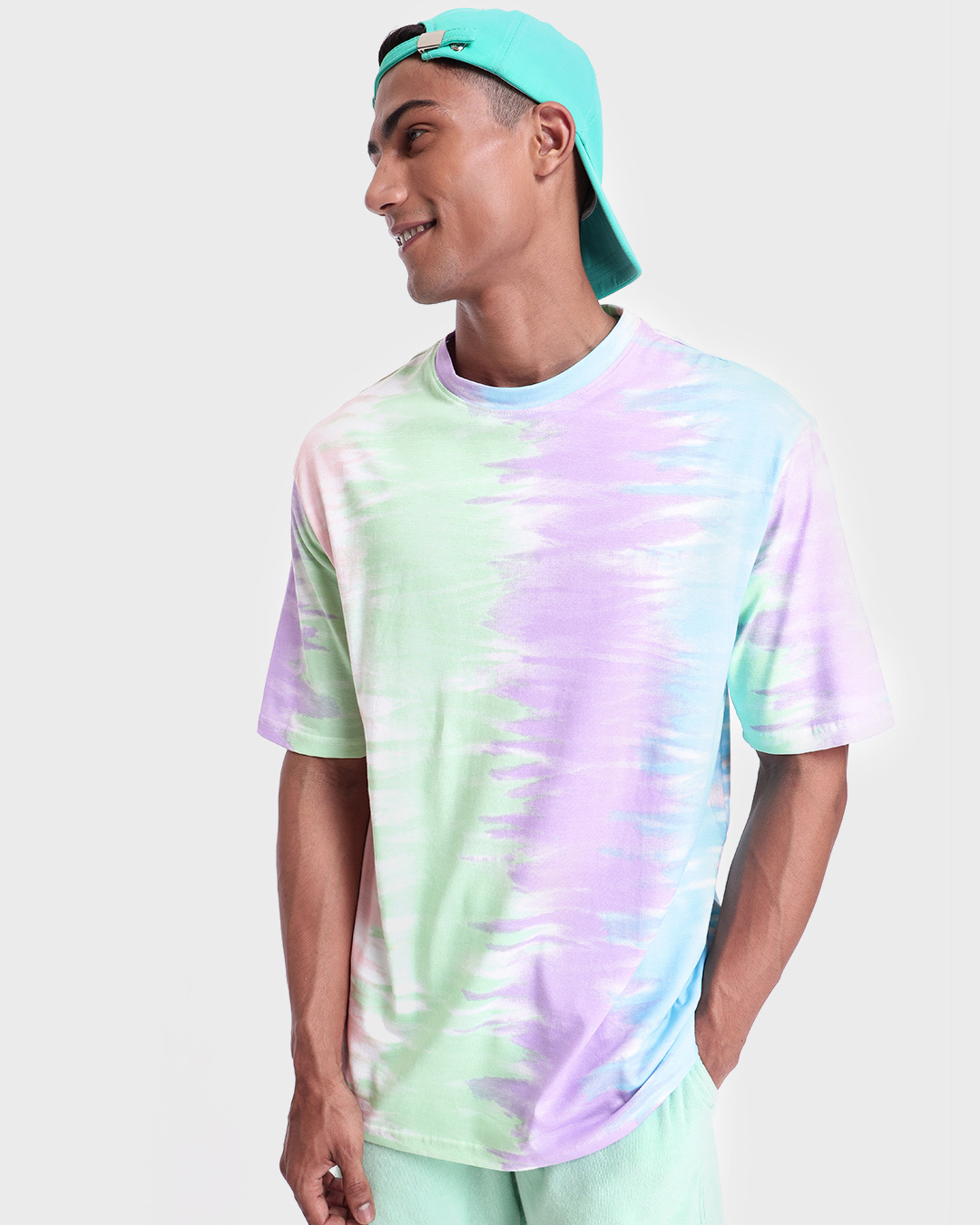 mens green tie dye shirt