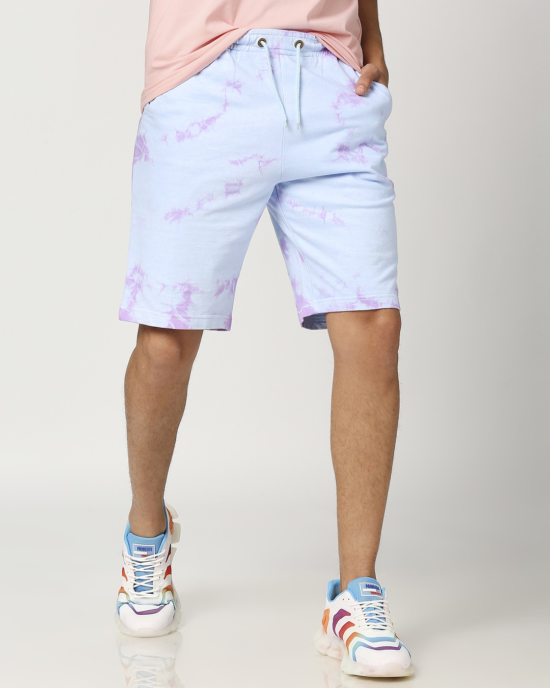 Shop Men's Tie & Dye Printed Shorts-Back