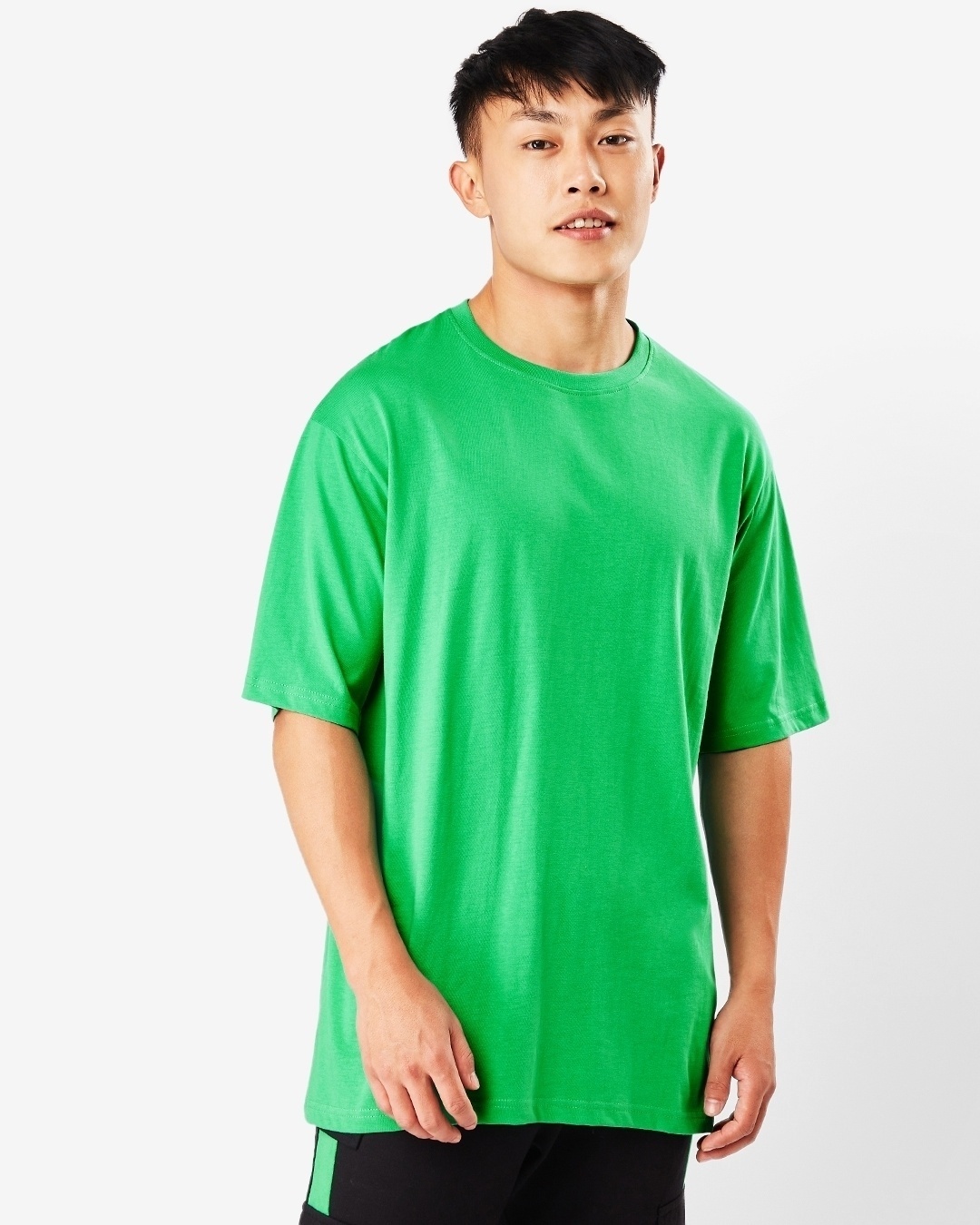 Shop Men's Varsity Green Oversized T-shirt-Back