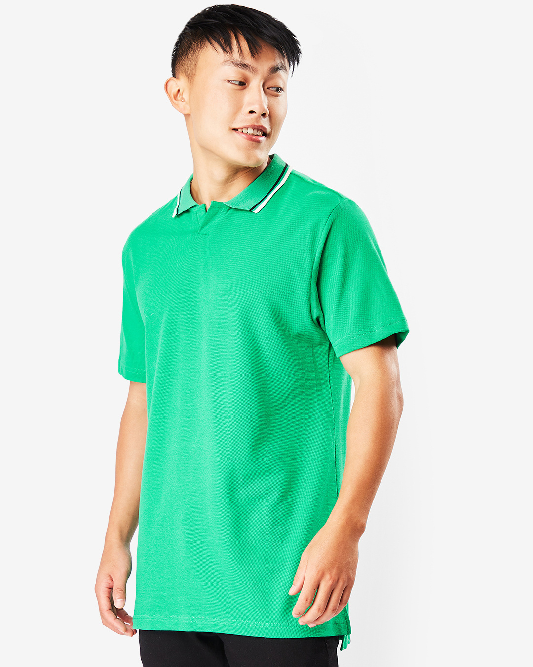 Shop Men's Varsity Green Polo T-shirt-Back