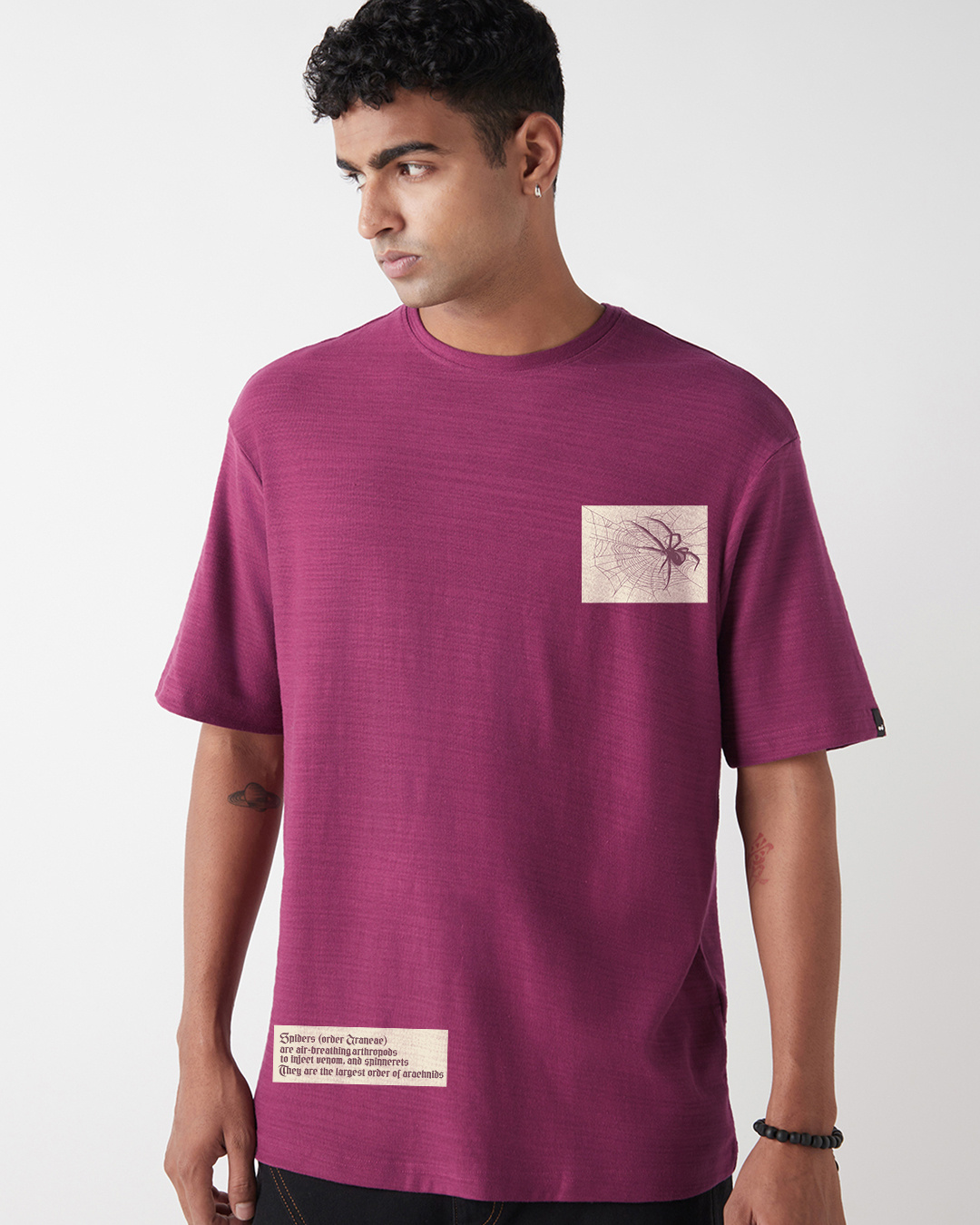 Shop Men's Violet Quartz Toxic Graphic Printed Oversized T-shirt-Back