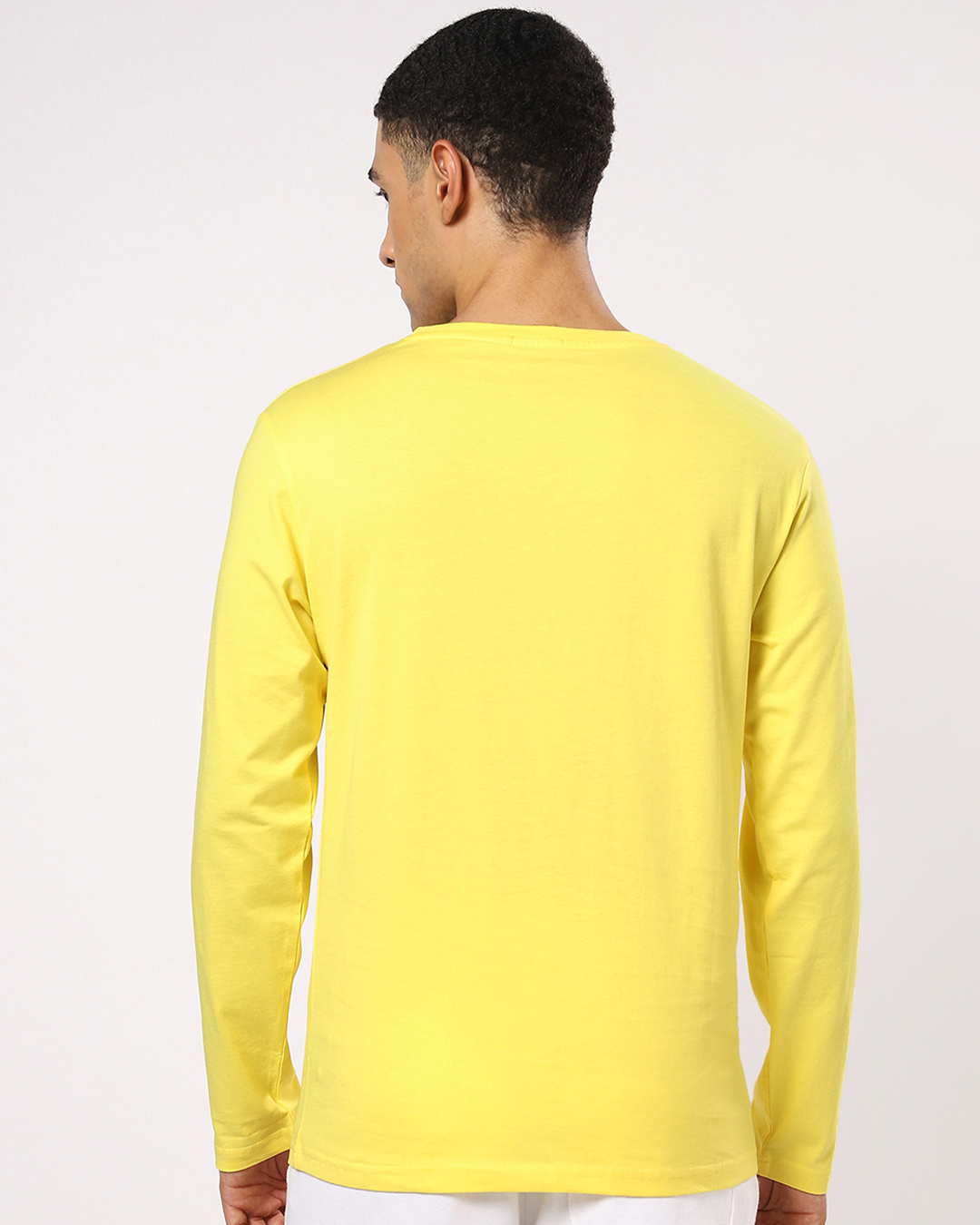 Shop Men's Yellow Weekend Tom Typography T-shirt-Back