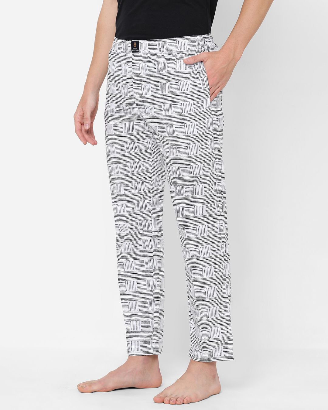 Calvin Klein Logo Mens 100 Cotton Knit Pajama Sleep Pants Black Medium   Amazonin Fashion