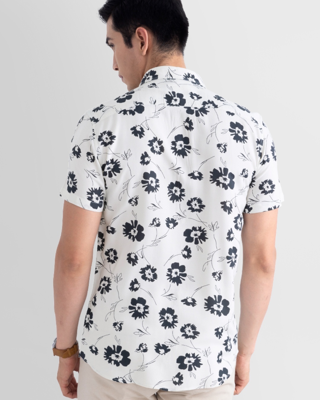 Shop Men's White All Over Floral Printed Shirt-Back