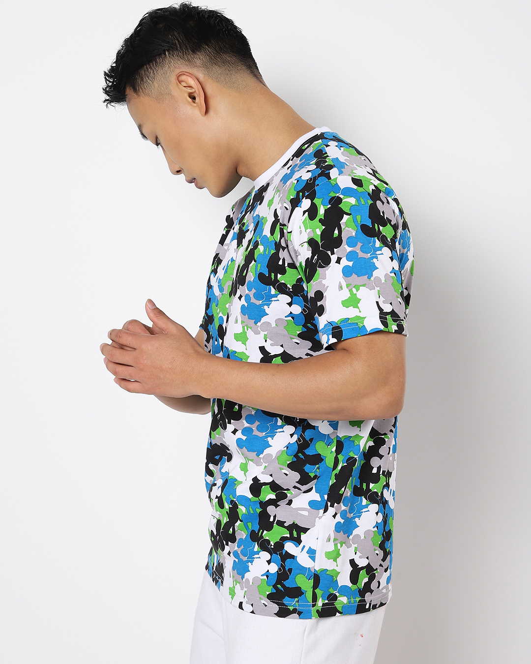 Shop Men's White All Over Printed T-shirt-Back