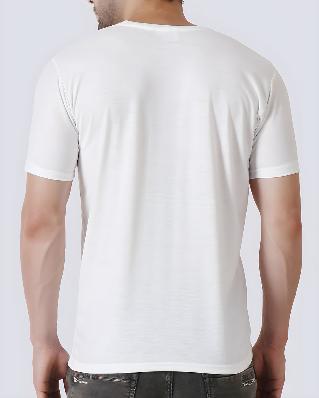 Shop Men's White Anime Kurama Graphic Printed Cotton T-shirt-Back
