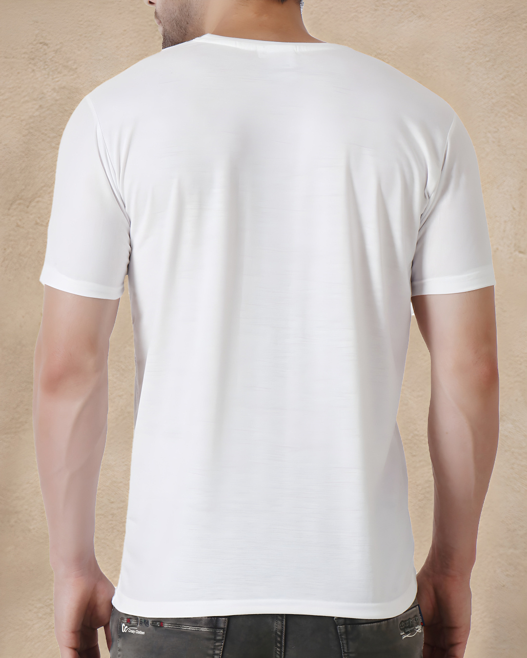 Shop Men's White Anime Naruto Akatsuki Cloud Graphic Printed Cotton T-shirt-Back