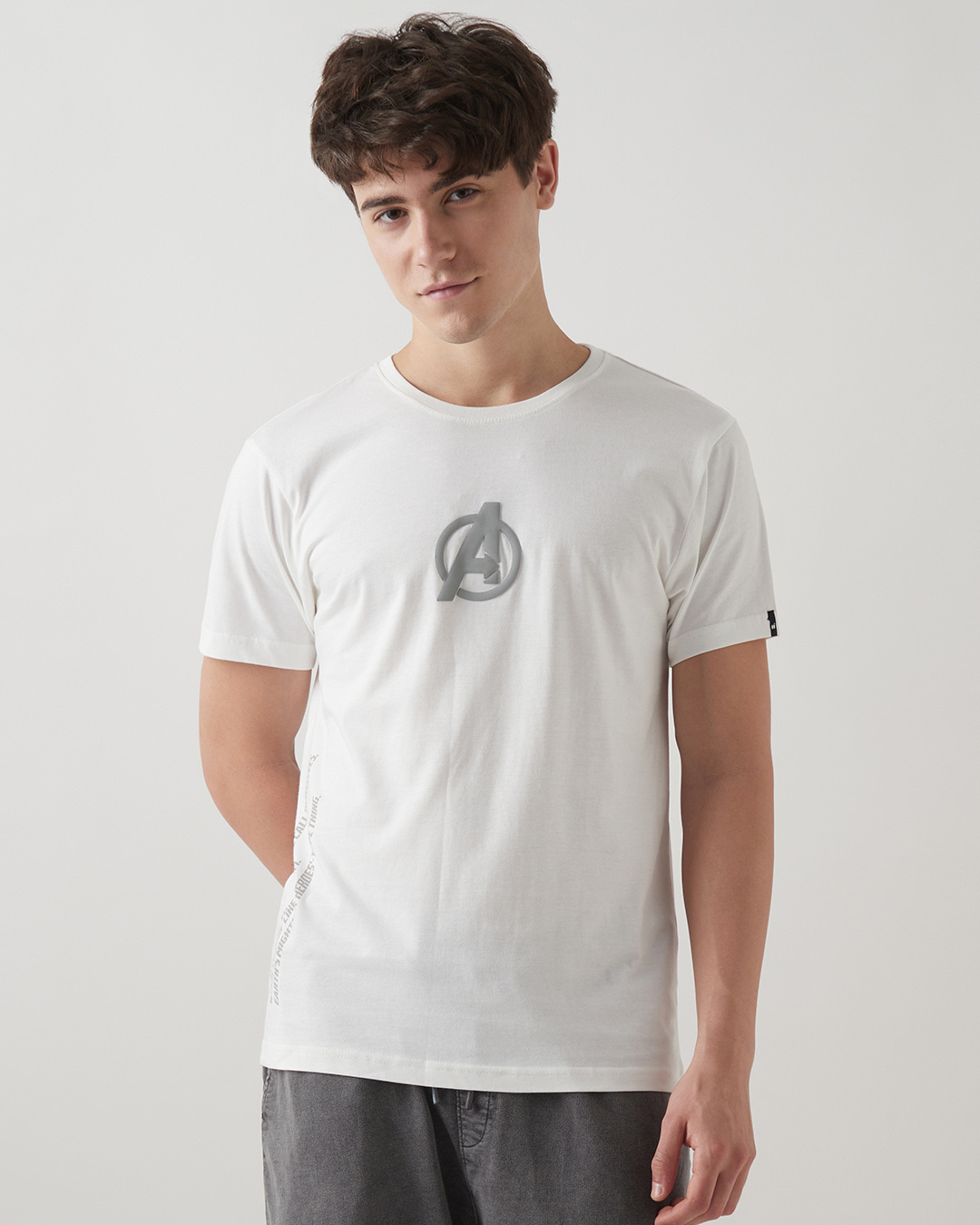 Shop Men's White Avengers Graphic Printed T-shirt-Back