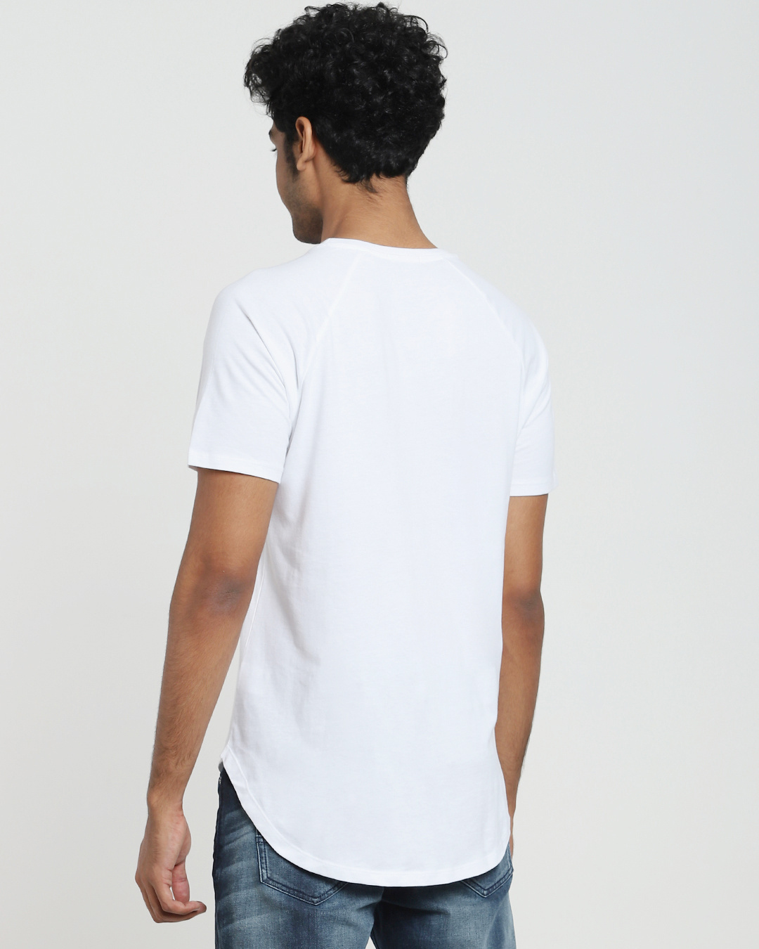 Shop Men's White Barbarian Apple Cut Raglan Sleeve Graphic Printed T-shirt-Back