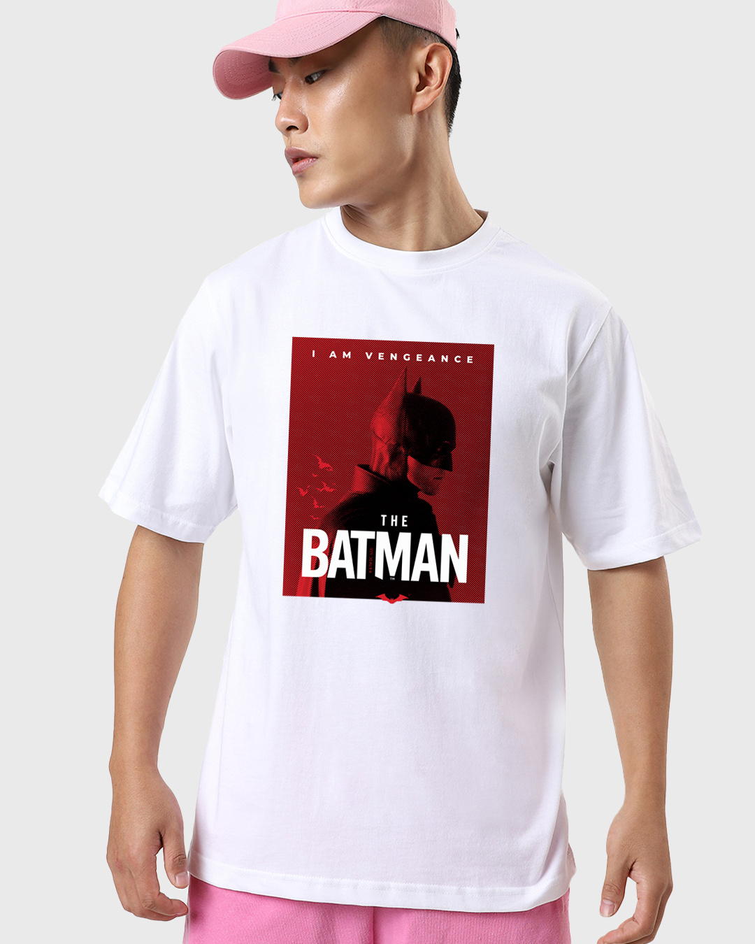 Buy Men's White Batman Poster Graphic Printed Oversized T-shirt Online ...