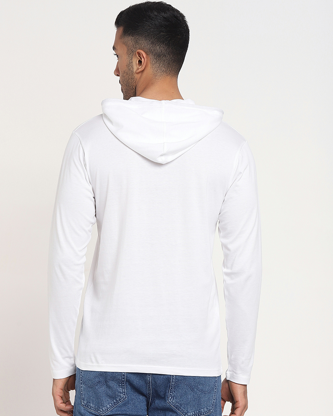 Buy Men's White Beat Graphic Printed Oversized Hoodie T-shirt Online at  Bewakoof