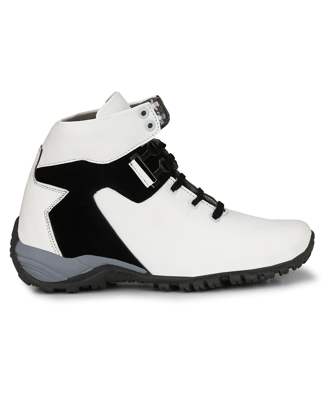 Shop Men's White & Black Color Block Casual Shoes-Back