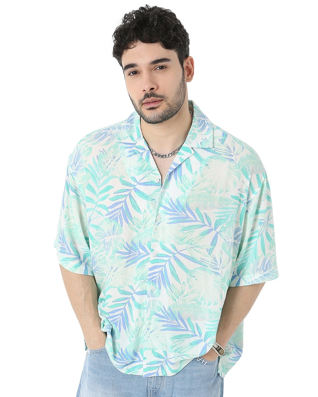 Mousse Blue All Over Lifeshark Print T-Shirt main image 1