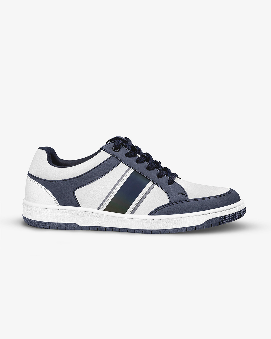 Shop Men's White & Blue Color Block Low Top Sneakers-Back