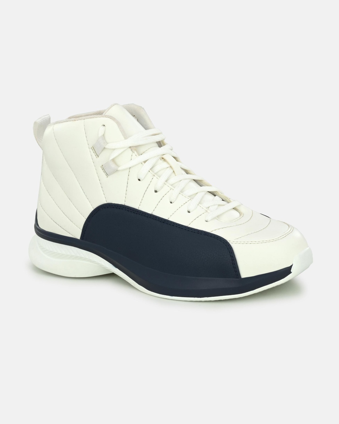 Buy Men S White Blue Color Block Sneakers Online In India At Bewakoof