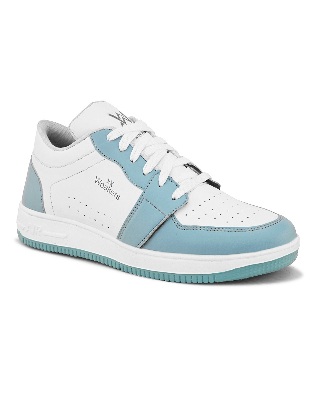Shop Men's White & Blue Color Block Sneakers-Back