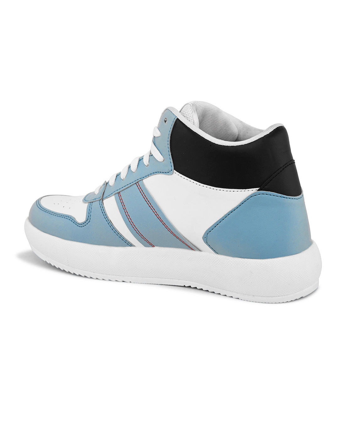 Shop Men's White & Blue Color Block Sneakers-Back