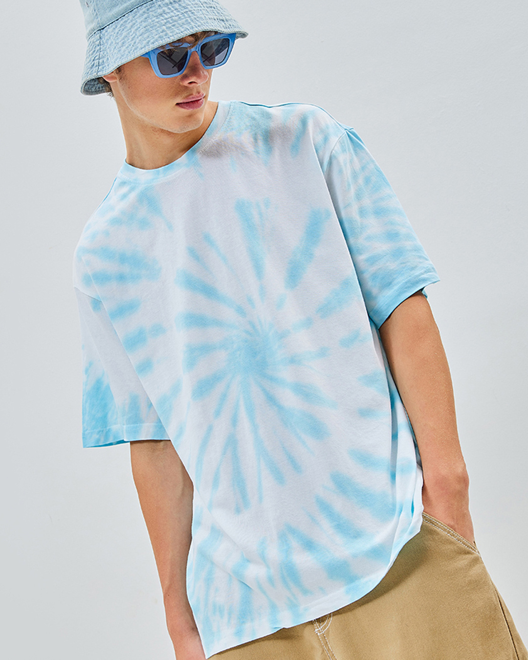 mens blue tie dye t shirt