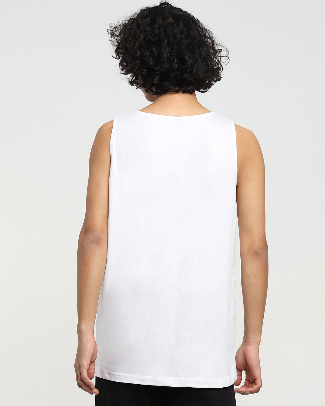 Shop Men's White Can't Control Typography Vest-Back