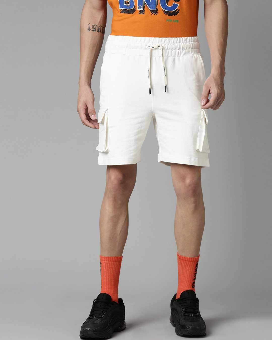 Buy Men's White Cargo Shorts Online at Bewakoof