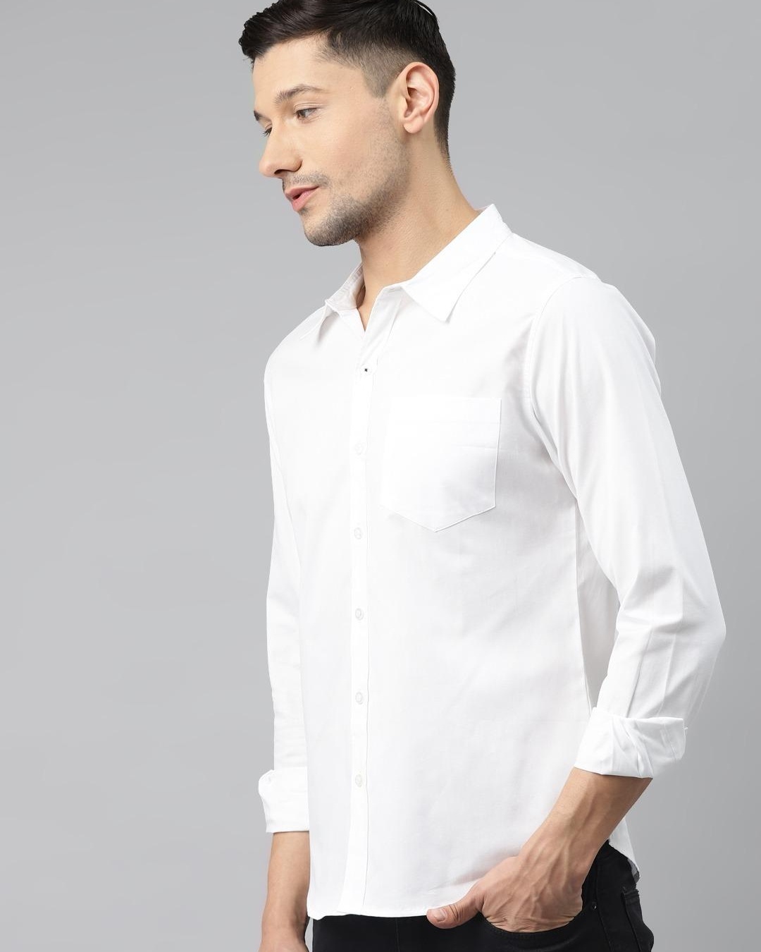 Shop Men's White Casual Shirt-Back