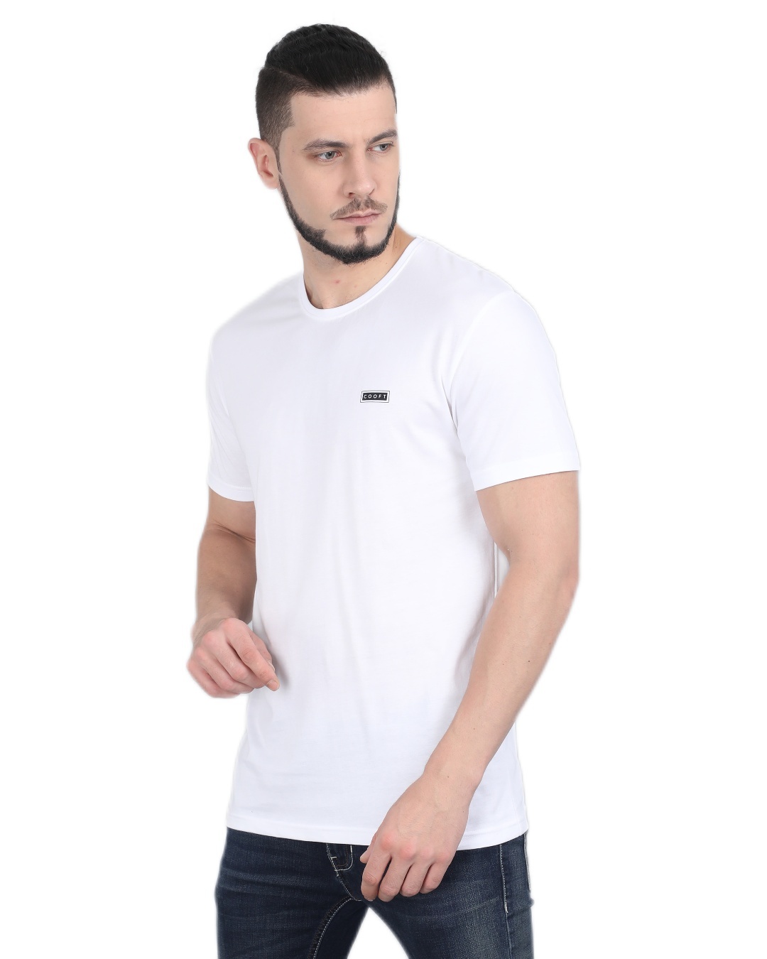 Shop Men's White Casual T-shirt-Back
