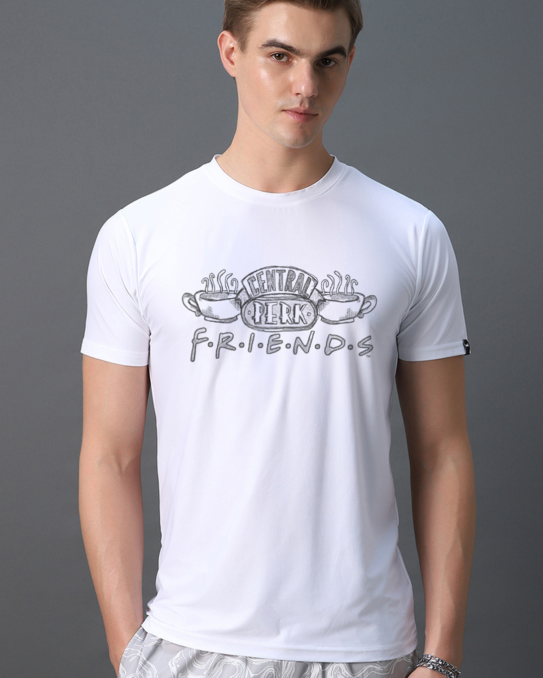 Men's Graphic Printed White T-Shirt