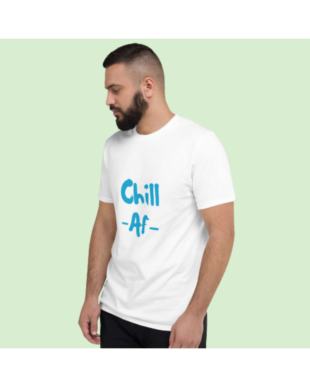 Shop Men's White Chill Af Typography T-shirt-Back