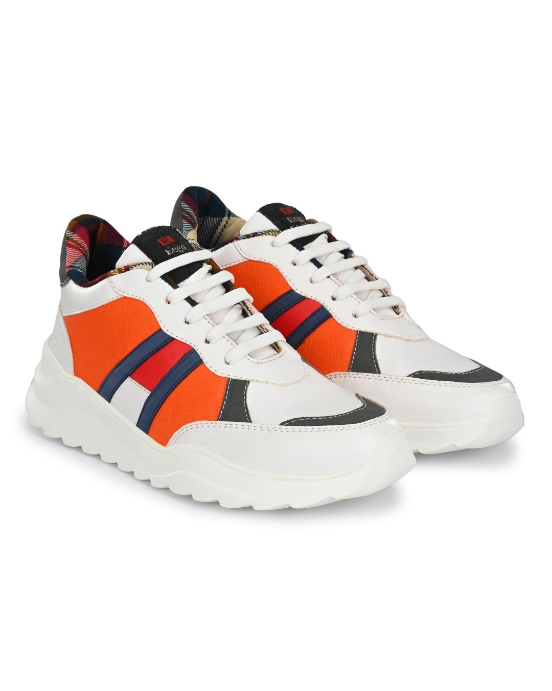 Buy Men's White Color Block Casual Shoes Online in India at Bewakoof