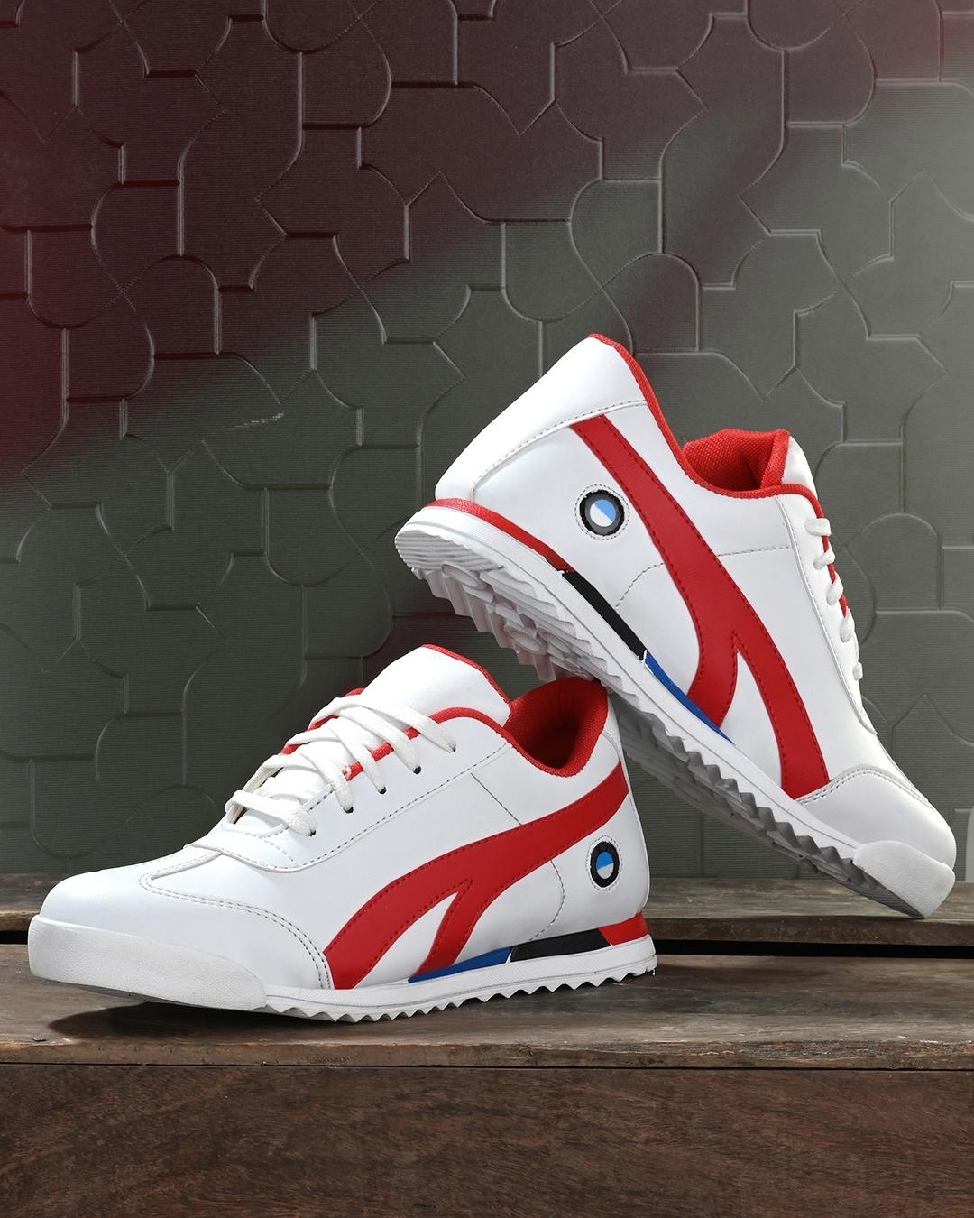 Buy Men S White Color Block Sneakers Online In India At Bewakoof