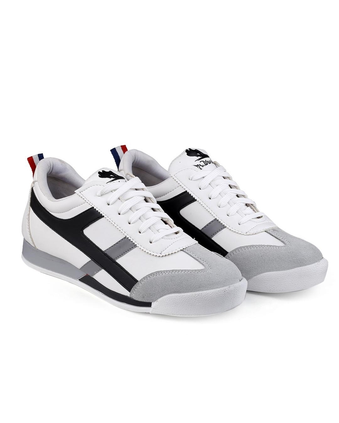 Buy Men's White Color Block Sneakers Online in India at Bewakoof