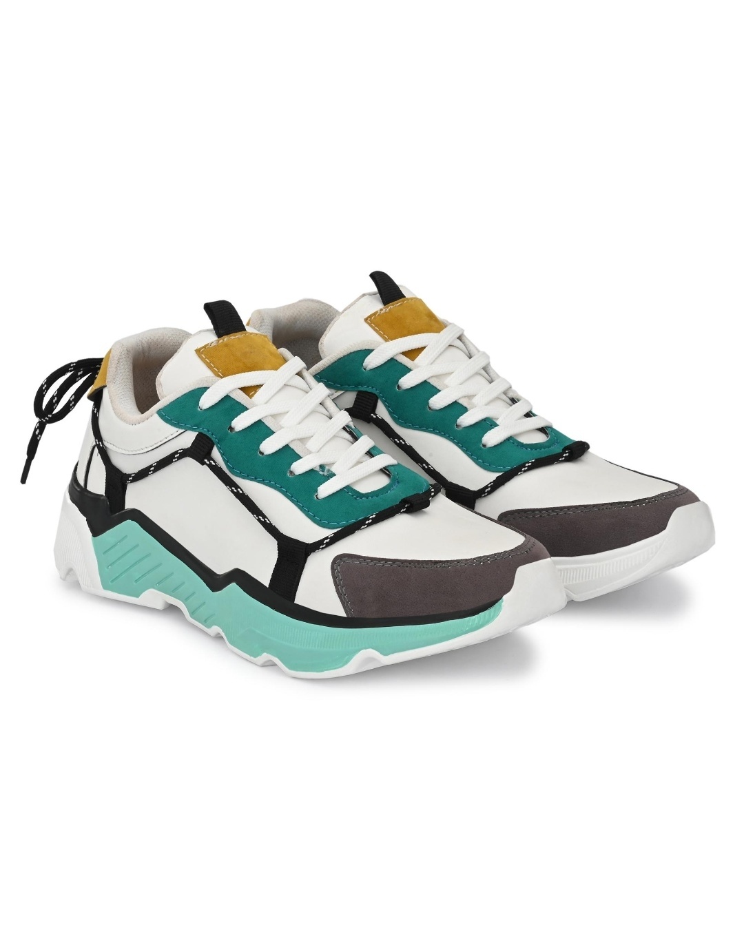 Buy Men S White Color Block Sneakers Online In India At Bewakoof
