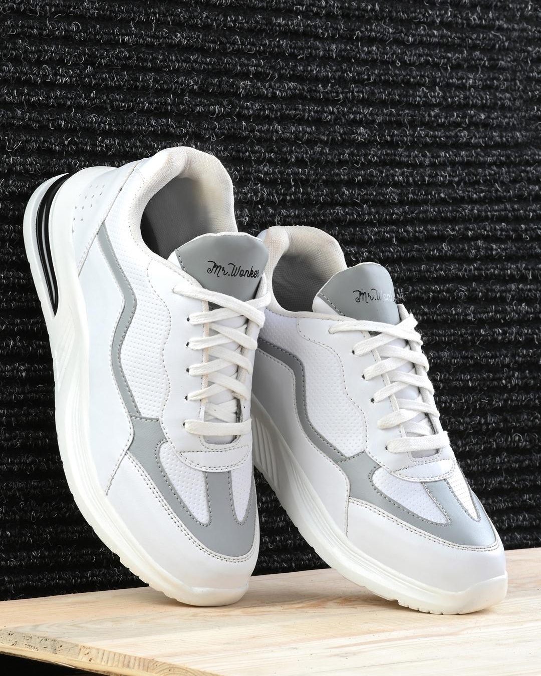 Buy Men's White Color Block Sneakers Online in India at Bewakoof