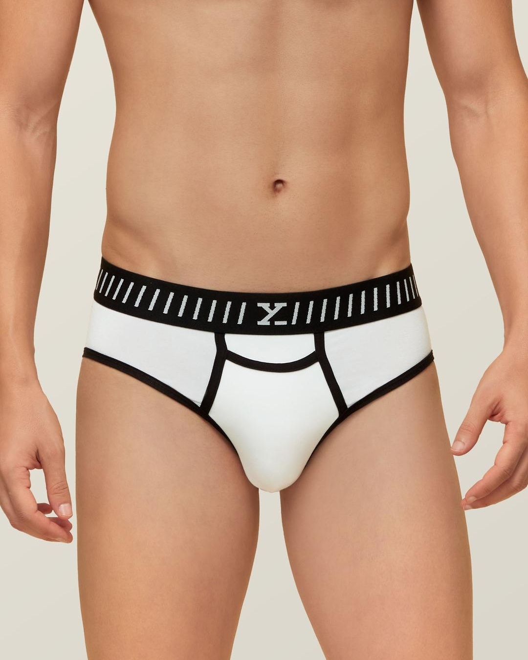 Shop Pack of 3 Men's White Vibe Antimicrobial Micro Modal Briefs-Back