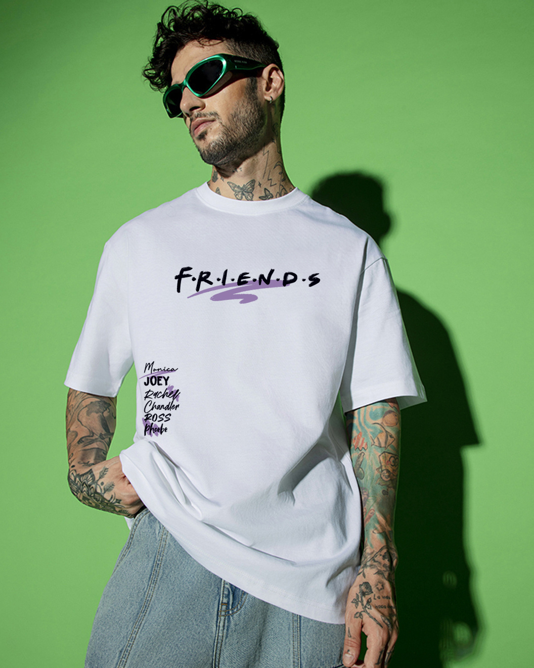 Shop Men's White Commando Graphic Printed Oversized T-shirt-Back
